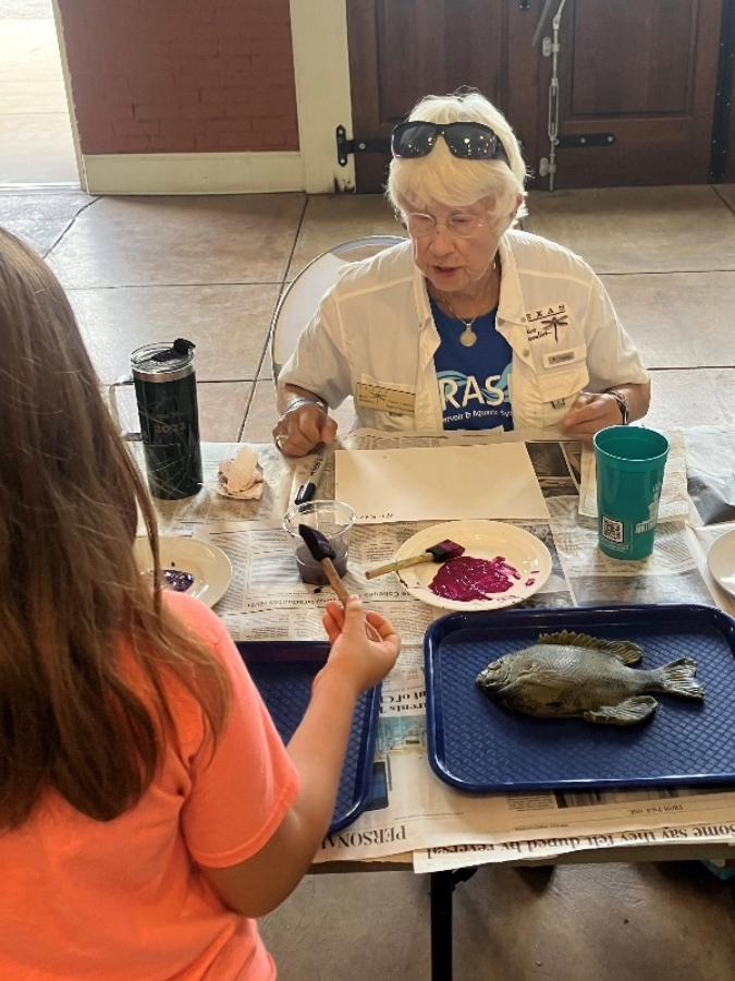 Water and art day at the library.